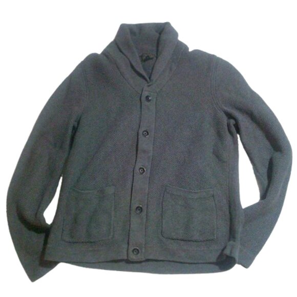 Rag & Bone Mens Cardigan NY Standard Issue Avery Shawl Collar Gray Large - Picture 2 of 7